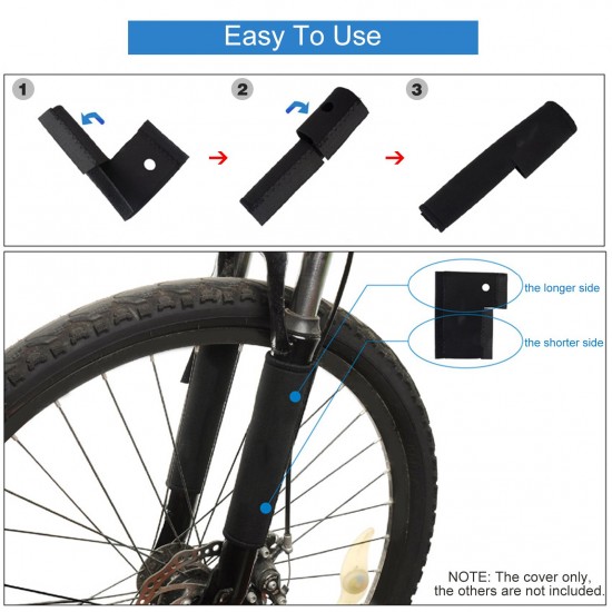 1 Pair Mountain Bike Front Fork Cover MTB Protective Pad Universal Quick Release Front Fork Sleeves