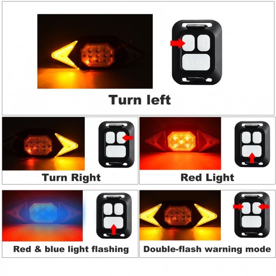 LED Turn Signal Bike Light USB Rechargeable Bicycle Tail Light with Direction Indicator Waterproof Cycling Safety Light Intelligent Remote Control Cycling Rear Bright Light Warning Lamp