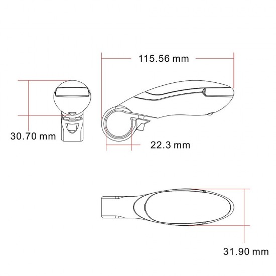 Bike Handlebar End Grips 2pcs Bicycle Bar Ends Handle Grips with Turn Lights for Mountain Bikes