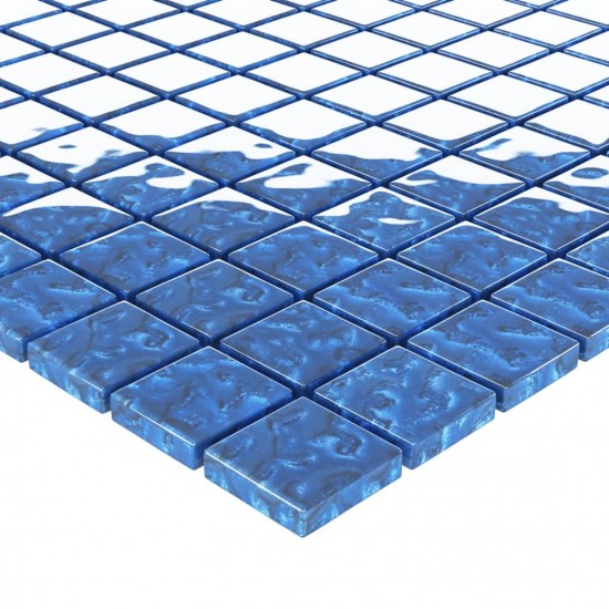  Mosaic Tiles 11 pcs Blue 30x30 cm Glass