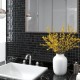  Mosaic Tiles 22 pcs Shiny Black 30x30 cm Glass