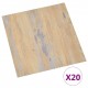 Self-adhesive Flooring Planks 20 pcs PVC 1.86 m² Brown