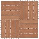 11 pcs Decking Tiles Deep Embossed WPC 30x30cm 1sqm Light Brown