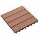 11 pcs Decking Tiles Deep Embossed WPC 30x30cm 1sqm Light Brown