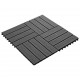 11 pcs Decking Tiles Deep Embossed WPC 30x30 cm 1 sqm Black