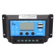 Anself 20A 12V/24V Solar Charge Controller with LCD Display Auto Regulator Timer Solar Panel Battery Lamp LED Lighting Overload Protection