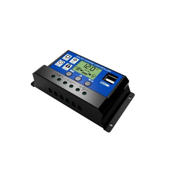 10A Solar Panel Controller LCD Battery Charge Regulator Intelligent Controller for Home Use Street Lamp