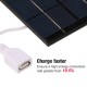 2W/5V Portable Solar Charger With USB Port Monocrystalline silicon Compact Solar Panel Phone Cellphone Power Bank Charger For Camping Hiking Travel