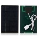 2W/5V Portable Solar Charger With USB Port Monocrystalline silicon Compact Solar Panel Phone Cellphone Power Bank Charger For Camping Hiking Travel