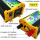 Peaks Power 3000W Modified Sine Wave Inverter High Frequency Power Inverter DC 12V to AC 110V Converter Car Power Charger Inverter with 2.1A Dual USB Port Battery Clips