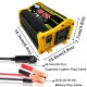 Modified Sine Wave Inverter High Frequency 4000W Peak Power Watt Power Inverter DC 12V to AC 220V Converter Car Power Charger Inverter with 2.1A Dual USB Port Battery Clips Display Screen