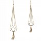 4Pcs Macrame Plant Hanger Vintage Rope Basket Indoor Outdoor Flower Pot Holder Decoration