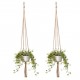 4Pcs Macrame Plant Hanger Vintage Rope Basket Indoor Outdoor Flower Pot Holder Decoration