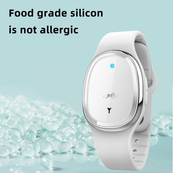 Portable Ultrasonic Mosquito Repellent Bracelets with Clock Non-Toxic Deet Free Bug Insect Repellent Bands Reusable Long Protection Electronic Pest Control Band for Kids & Adults