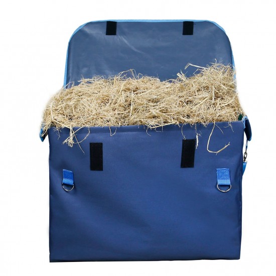 Hay Storage Bag Tote Bag with Adjustable Strap Slow Feed Feeder Bag Portable Waterproof Horse Feeding Bag for Horses Goat 24 x 18 Inch