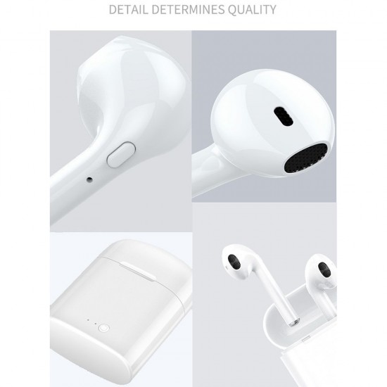 i7S Wirelessly BT5.0 Earbud Headphones In-ear Portable Headsets with Charge Box Touching ControlCompatible with Android / iOS