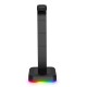 RGB Gaming Headset Stand With USB/Type-C Charger Ports Gaming Headset Holder Hanger with Stable Base for All Over-Ear Headphones