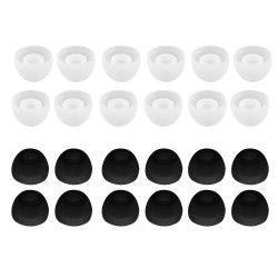 12 Pairs 24 PCS S M L Silicone 4.5mm Earbud Cushion Replacement Headphone Headset Ear pads Gel Covers Tips For Earphone MP3 H090 Random Color & Size