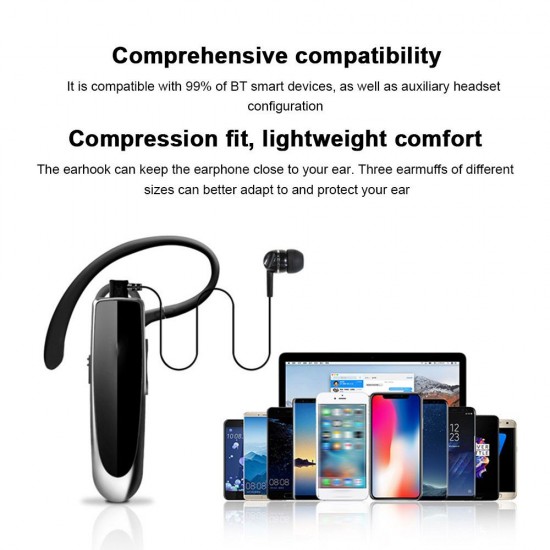 LC-B41 BT 5.0 Headphones In-Ear Wireless Earphone Business Headset Handsfree with Mic Mini Smart Earbuds