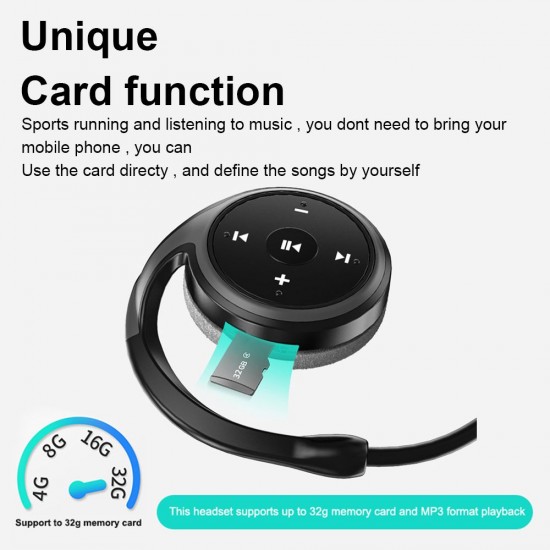 A-23 Wireless Sweat Proof Headphones Bluetooth 5.0 Music Earphone Sports Running Headset USB Charging HD Call with Noise Reduction Microphone for Driving Cycling Running Gym