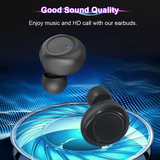 Bluetooth 5.0 Mini TWS Earbuds True Wireless Headphones Sport Headset In-ear Earphones with Mic Charging Case Battery Digital Display