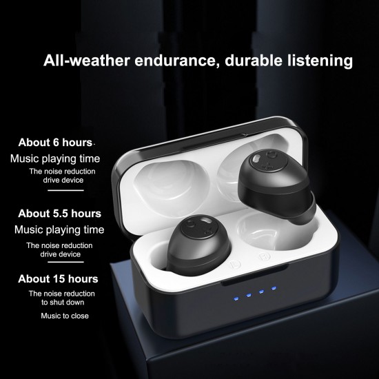 ANC X8 Active Noise Reduction Headphones True Wireless Stereo Headset Bluetooth 5.0 Earphone ANC Wireless Earbuds Built-in Microphone with 550mAh Charging Box