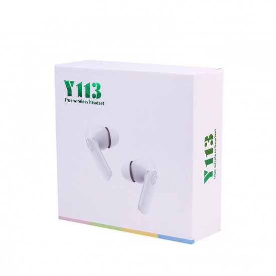 Y113 BT Headset Headphone Stereo Earphone with Charging Case Wirelessly Earbuds Touching Control In-Ear Sport Headphones Built-in 300mAh High Capacity Rechargeable Batterys