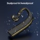 RD02 BT 5.0 Wireless Earphone Handsfree Business Headset Noise Reduction Mini  Earphone Single Earhook with MIC for Running Driving Gym Spa Black