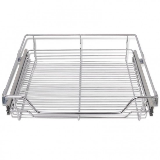 Pull-Out Wire Baskets 2 pcs Silver 600 mm