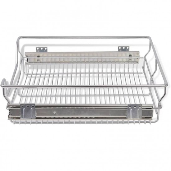 Pull-Out Wire Baskets 2 pcs Silver 600 mm