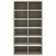  Shoe Rack White and Sonoma Oak 54x34x100.5 cm Chipboard