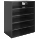 Shoe Cabinet High Gloss Black 60x35x70 cm Chipboard