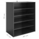 Shoe Cabinet High Gloss Black 60x35x70 cm Chipboard