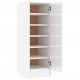 Shoe Cabinet High Gloss White 32x35x92 cm Chipboard