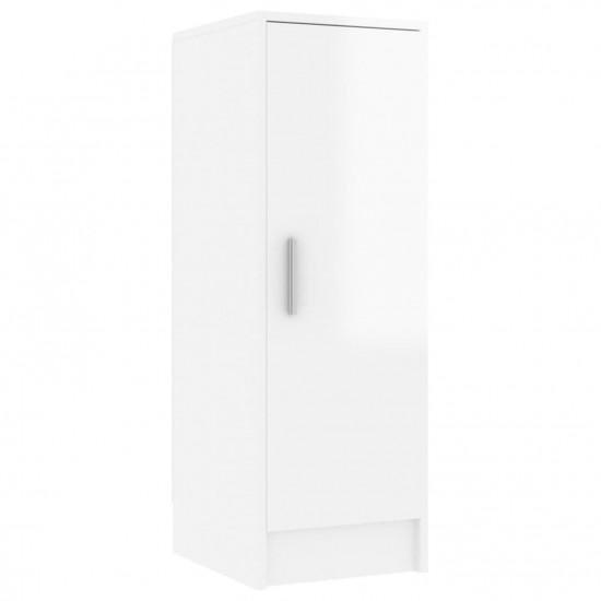 Shoe Cabinet High Gloss White 32x35x92 cm Chipboard