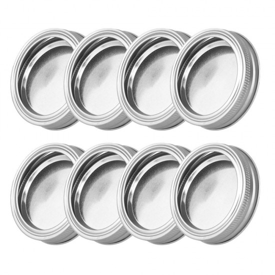 70mm Regular Mouth Mason Canning Lids, Tinplate Leak Proof Lids for Mason Jar Regular Mouth Split-Type Lids Leak Proof and Secure Canning Jar Caps (1 Count Canning Lid + 1 Count SealRing)