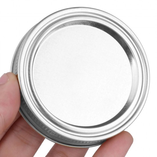 70mm Regular Mouth Mason Canning Lids, Tinplate Leak Proof Lids for Mason Jar Regular Mouth Split-Type Lids Leak Proof and Secure Canning Jar Caps (1 Count Canning Lid + 1 Count SealRing)