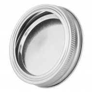 70mm Regular Mouth Mason Canning Lids, Tinplate Leak Proof Lids for Mason Jar Regular Mouth Split-Type Lids Leak Proof and Secure Canning Jar Caps (1 Count Canning Lid + 1 Count SealRing)