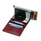 PU Leather Credit Holder Business Money Cash Card Package Wallet Automatic Aluminum Alloy Card Case Men Bag