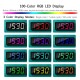 Smart Large Digital Wall Clock APP Control Time/ Date/ Temperature 100 Colors Display Record & Sound Activate & Countdown Function Stepless Brightness & Volume Alarm with Snooze