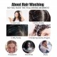 Hair Scalp Massager Shampoo Brush, Soft Silicone Scalp Care Brush Wet and Dry Hair Scalp Brush Acoustic Wave Massage Hair Washer with Three Replaceable Brush Heads for Men, Women, Kids and Pets