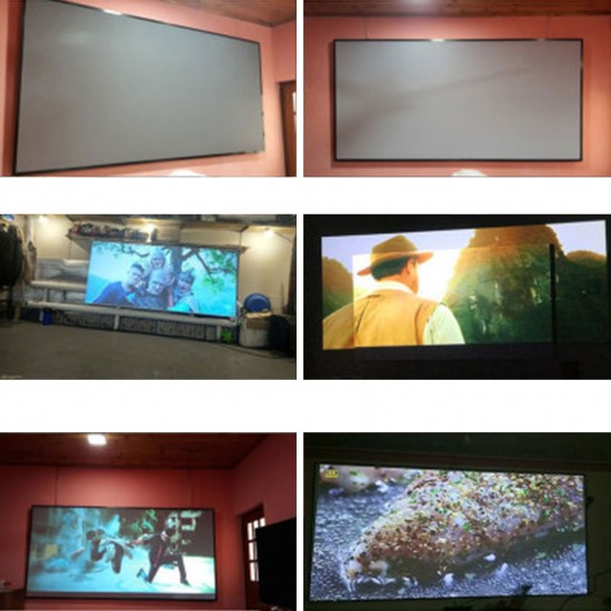 Projector Screen 120 inch 16:9 HD Foldable Portable Projection Screen Anti-Crease Projection Movies Screen for Home Theater Outdoor Indoor