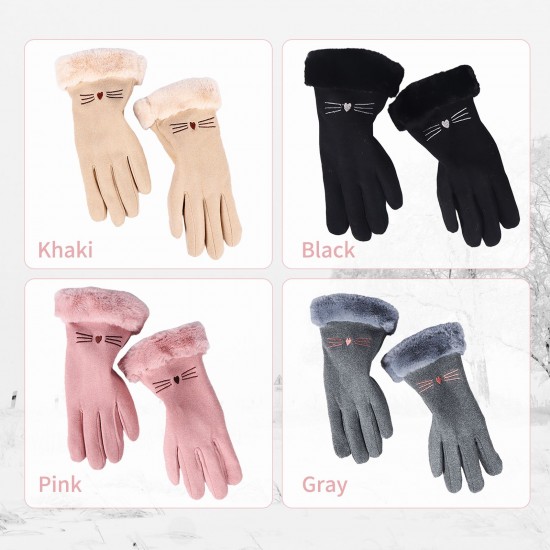 Women Winter Gloves Touchscreen Gloves Windproof Ski Gloves Soft Warm Gloves for Outdoor Running Cycling Biking Driving Hiking