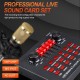 V8S Audio Karaoke BT Mixer Multifunctional External Sound Card 6 Sound Modes 12 Sound Effects for Online Singing Chatting Live Video Music Recording