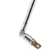 Telescopic FM Radio Antenna 4 Sections Chromium-plating Copper Antenna 360° Rotatable