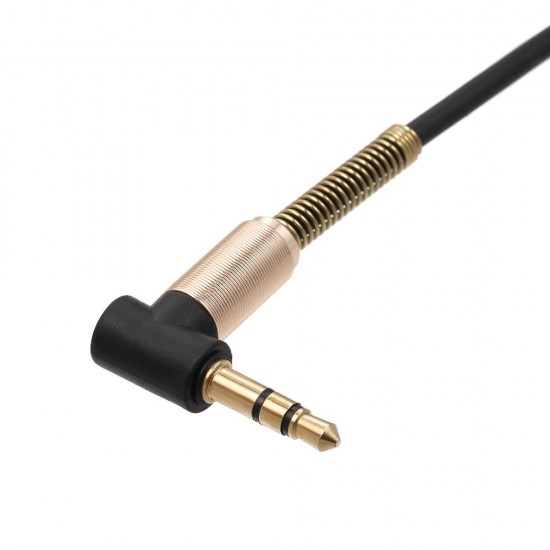 3.5mm Audio Cable Jack Male to Male 90 Degree Right Angle Stereo Car Phone Laptop Auxiliary Audio Extension Cable,Black