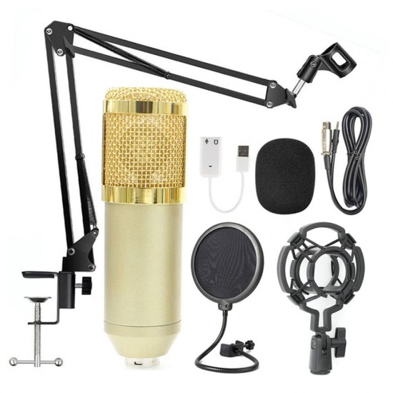 BM800 Professional Suspension Microphone Kit Studio Live Stream Broadcasting Recording Condenser Microphone Set