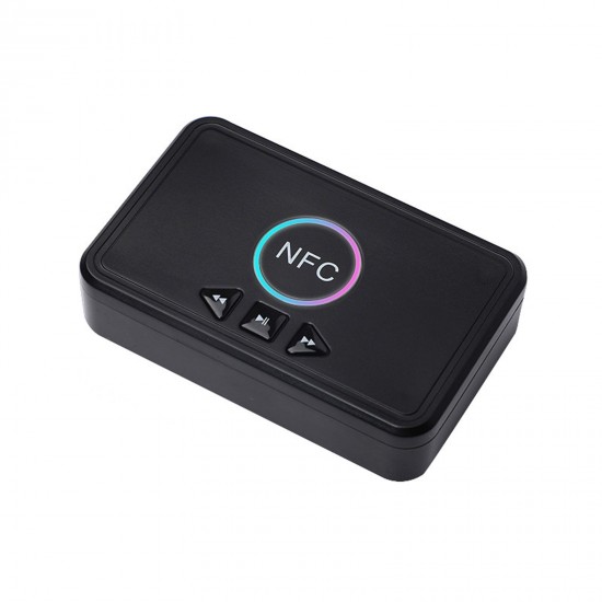 NFC Bluetooth 5.0 Receiver Wireless Audio Receiver Adapter with Microphone RCA AUX Out U Disk Music Playback for Headphones Speaker Home Audio System