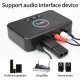 NFC Bluetooth 5.0 Receiver Wireless Audio Receiver Adapter with Microphone RCA AUX Out U Disk Music Playback for Headphones Speaker Home Audio System