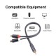 0.3m RCA Audio Speaker Y-Adapter Splitter Cable RCA 1 Male to 2 Female Stereo Audio Cable Gold Plated